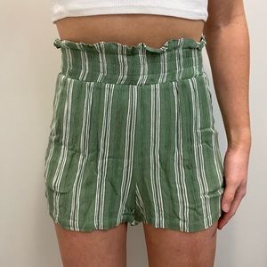 MinkPink Green & White Shorts